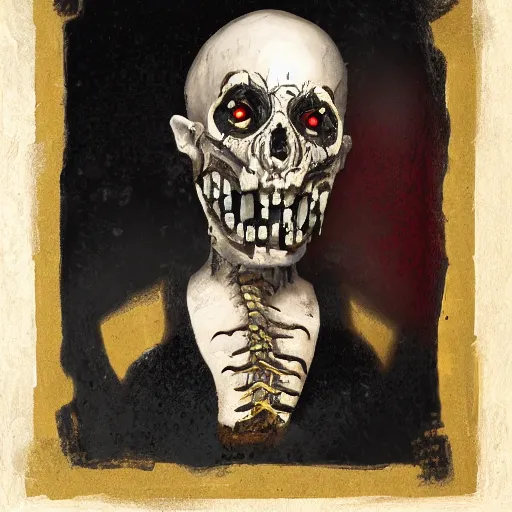 Prompt: portrait of an undead noble