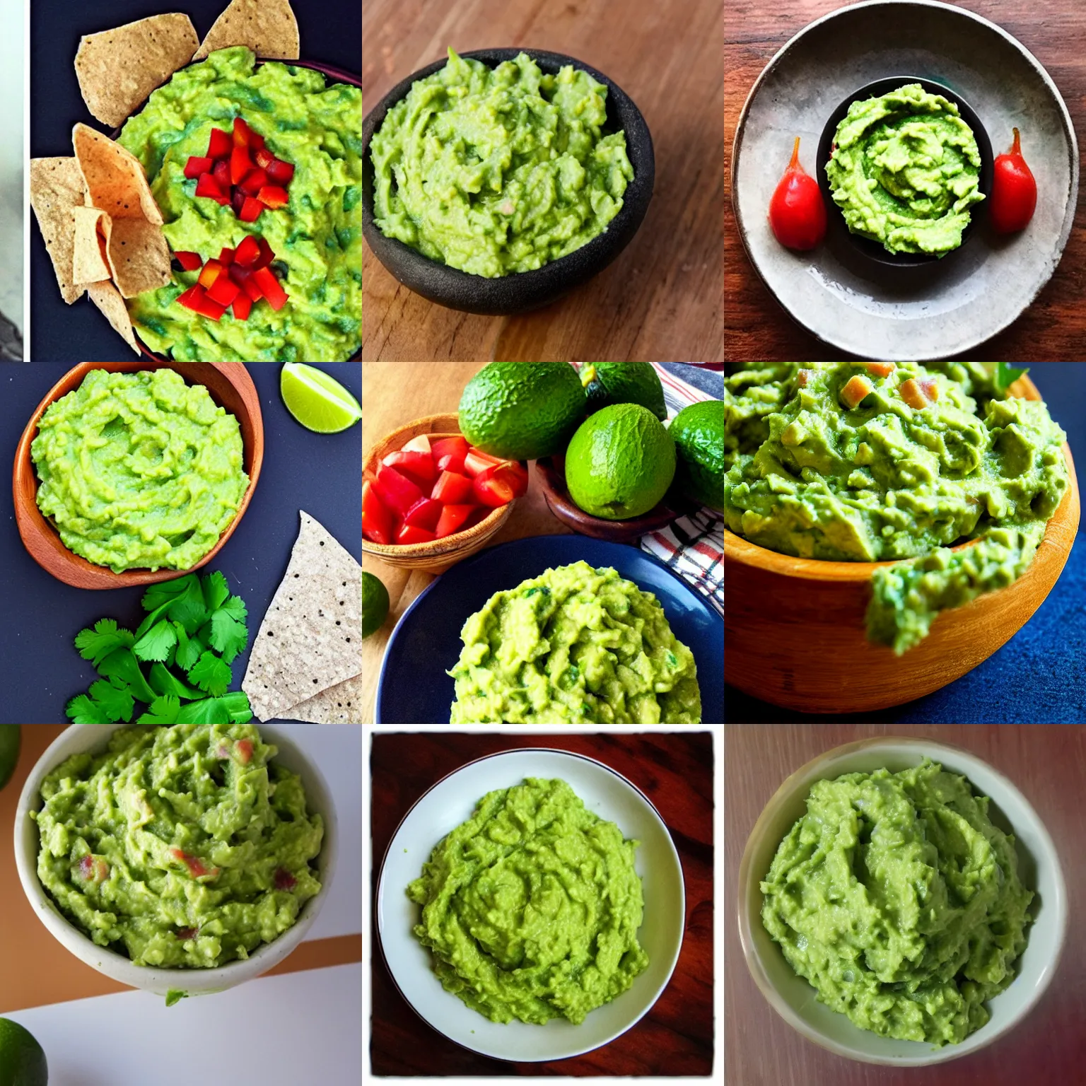 Prompt: guacamole that looks like guacamolly ringwald