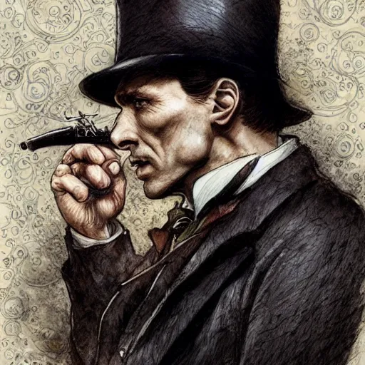 Prompt: sherlock holmes high resolution, high quality, by jean - baptiste monge