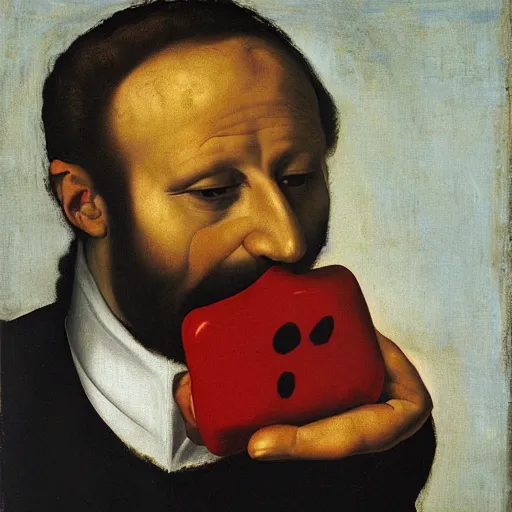 Prompt: a painting of the koolaid man, by Agnolo Bronzino