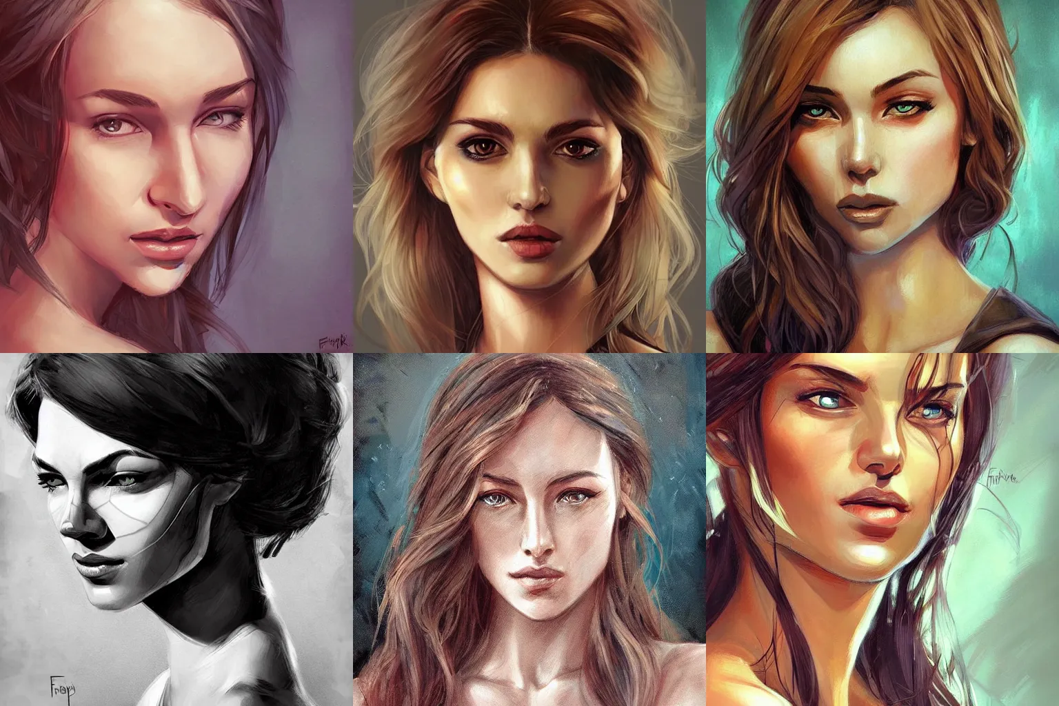 Prompt: beautiful woman, highly detailed, portrait, character art by Fiona Staples,