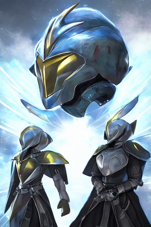 Image similar to helmet armor guardian destiny in witch queen illumination ray tracing hdr fanart arstation by sung choi robot ninja mask and eric pfeiffer and gabriel garza and casper konefal