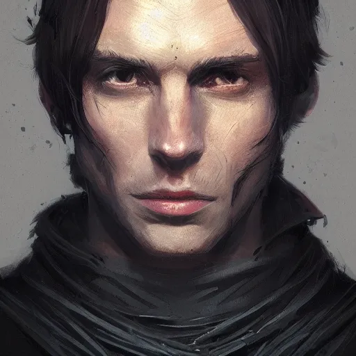 Image similar to portrait of a man by Greg Rutkowski, Jacen Solo as a sith knight, wearing black sith robes, Star Wars Expanded Universe, highly detailed portrait, digital painting, artstation, concept art, smooth, sharp foccus ilustration, Artstation HQ