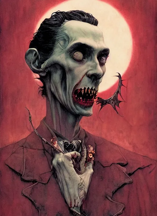 Prompt: dracula by chiara bautista and beksinski and norman rockwell and greg rutkowski weta studio, and lucasfilm