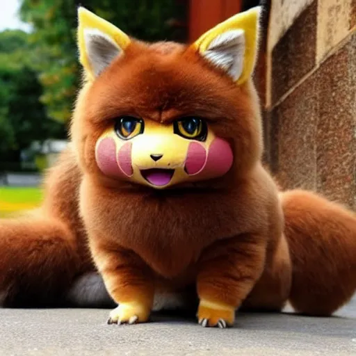 Image similar to real life pokemon, ultra realistic, extremely furry, cute