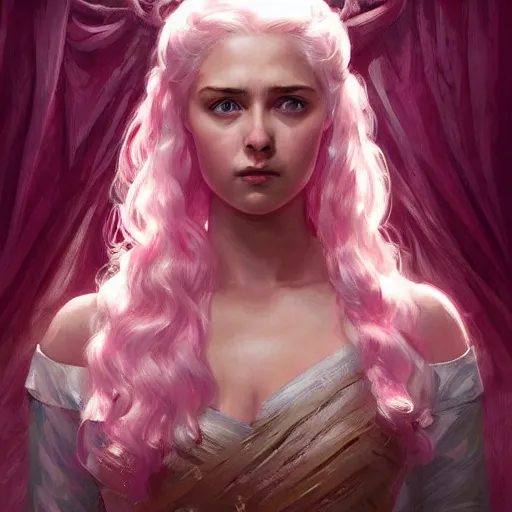 Prompt: pinky pie in game of thrones, highly detailed digital painting, artstation, concept art, smooth, sharp focus, illustration, art by artgerm and greg rutkowski and alphonse mucha