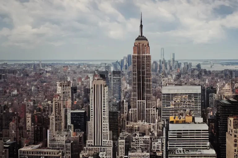 Prompt: video of a creature waving to a person in new york city, 4k