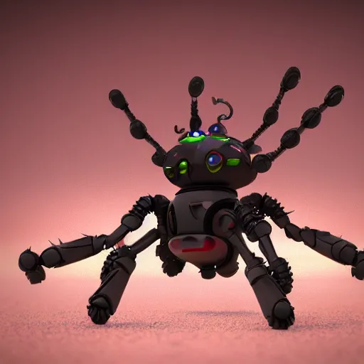 Image similar to mechanical spider robot, insane details, sharp focus, octane render, depth of field