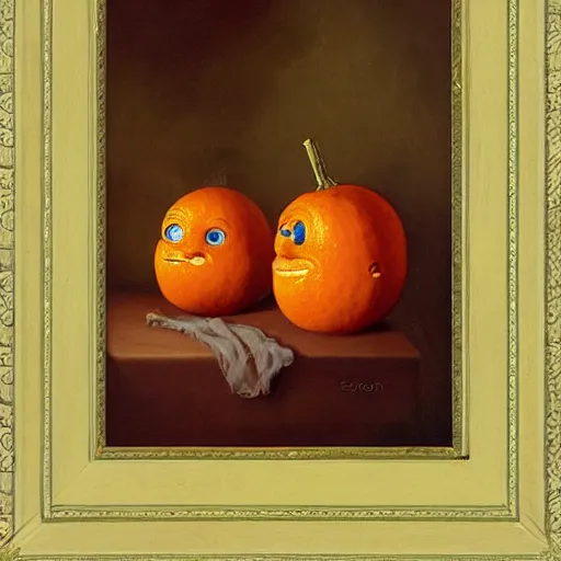 Prompt: the annoying orange by sophie anderson