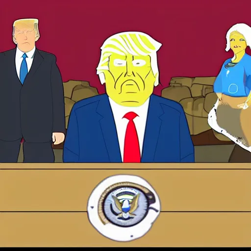 Image similar to donald trump from south park