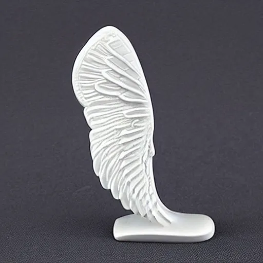 Prompt: wing shaped perfume bottle.