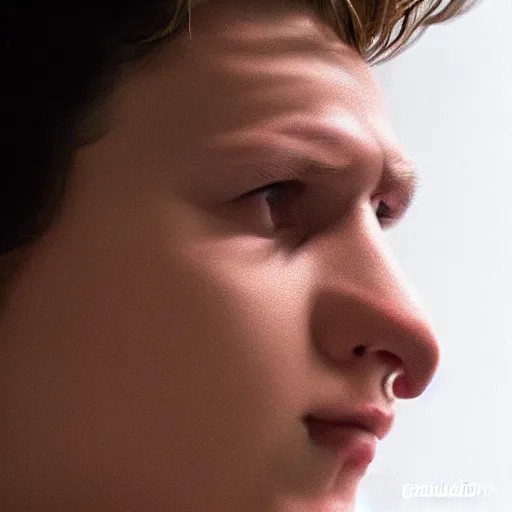 Image similar to tom holland close up, photorealistic, studio