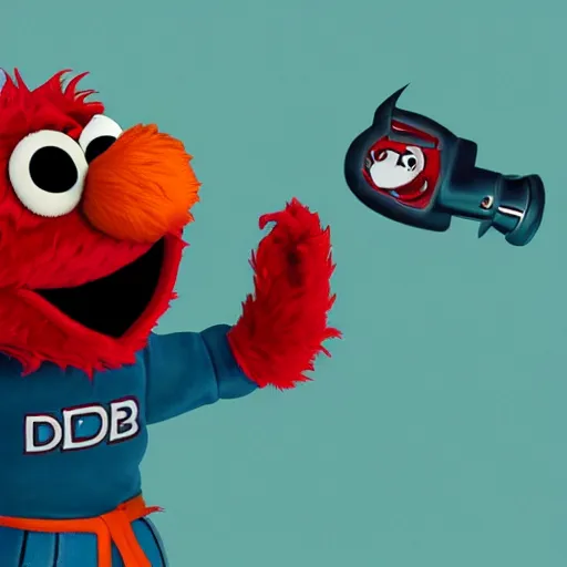 Prompt: elmo dabbing, trending on artstation