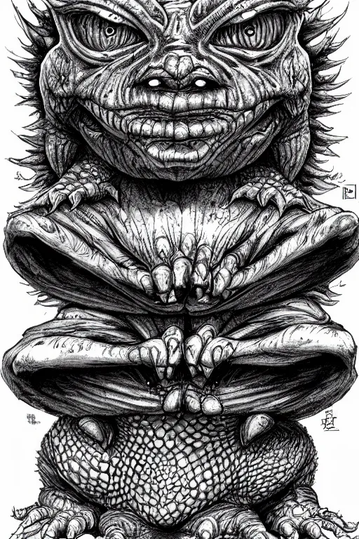 Image similar to toad goblin, symmetrical, goblin, highly detailed, digital art, sharp focus, trending on art station, kentaro miura manga art style