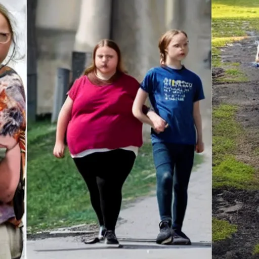 Image similar to greta thunberg obese