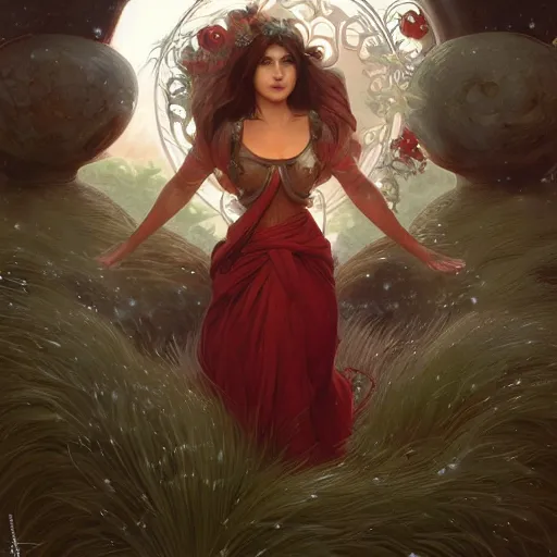 Prompt: portrait of a norse moon goddess, sonic the hedgehog, red trees background, with white skin, intricate, elegant, highly detailed, digital painting, artstation, concept art, smooth, sharp focus, illustration, art by artgerm and greg rutkowski and alphonse mucha and william - adolphe bouguereau