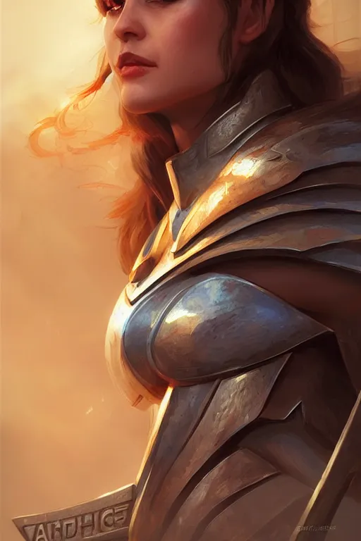 Image similar to amazon valkyrie athena, d & d, fantasy, portrait, highly detailed, headshot, digital painting, trending on artstation, concept art, sharp focus, illustration, art by artgerm and greg rutkowski and magali villeneuve