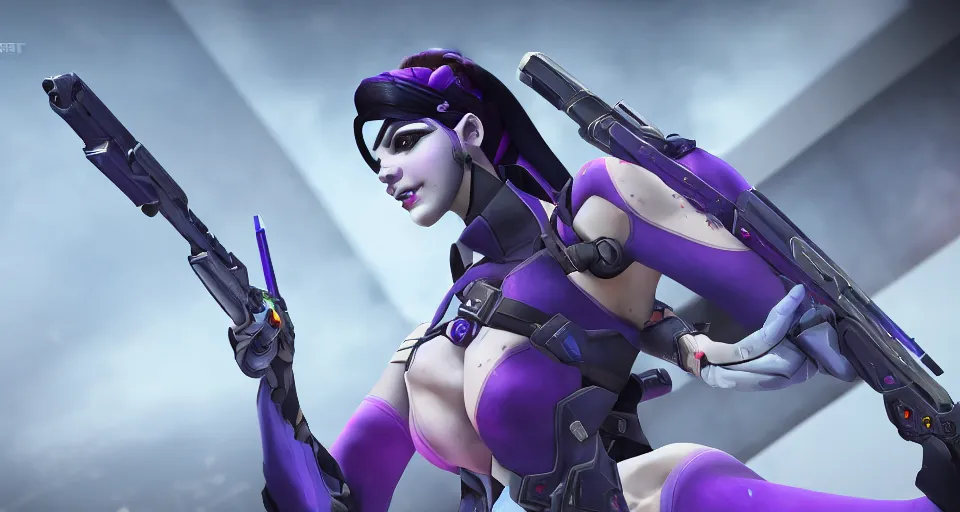 Image similar to widowmaker, overwatch, 4 k, screenshot, high detailed