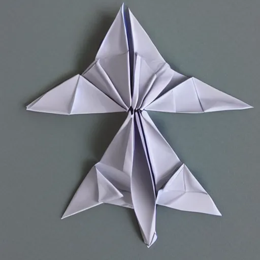 Prompt: origami hydra