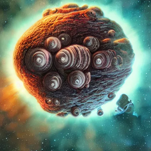 Prompt: Tardigrade in space, Hyper detailed, Photorealistic, 4k, Illustration