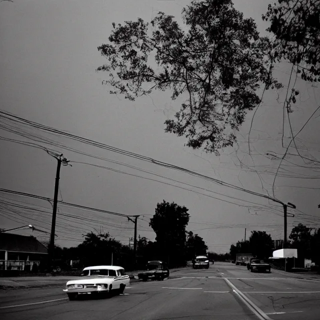 Prompt: the world is on fire and no one cares, photo by william eggelston