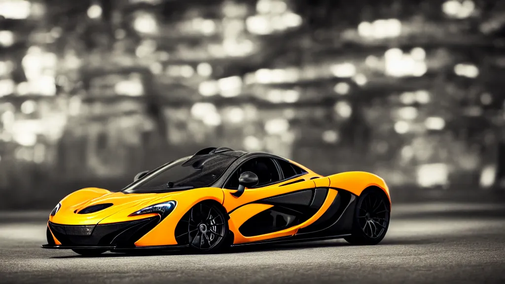 Prompt: soft bokeh photo of a mclaren p 1, cinematic, fine details, symmetrical, 4 k, digital art, wallpaper