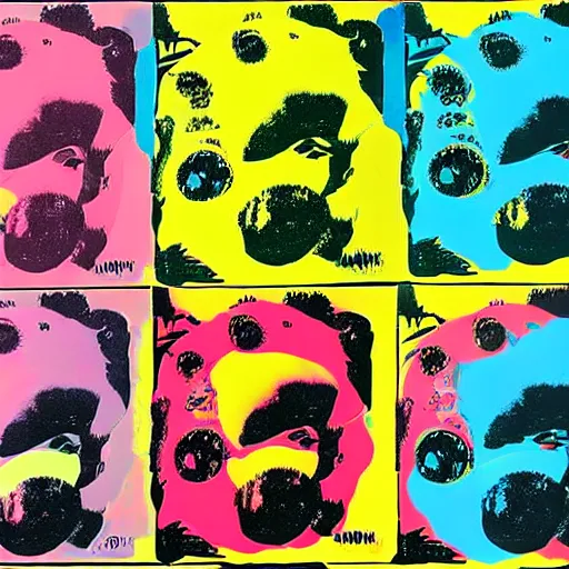 Image similar to dumplings flying through multiverse universe galaxy, popart, vivid colors, by Andy Warhol
