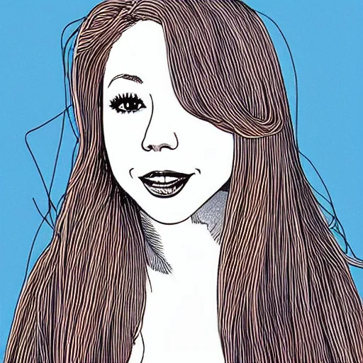 Image similar to “ mariah carey retro minimalist portrait by jean giraud, art of moebius, sharp, smooth face, comic, 8 k ”