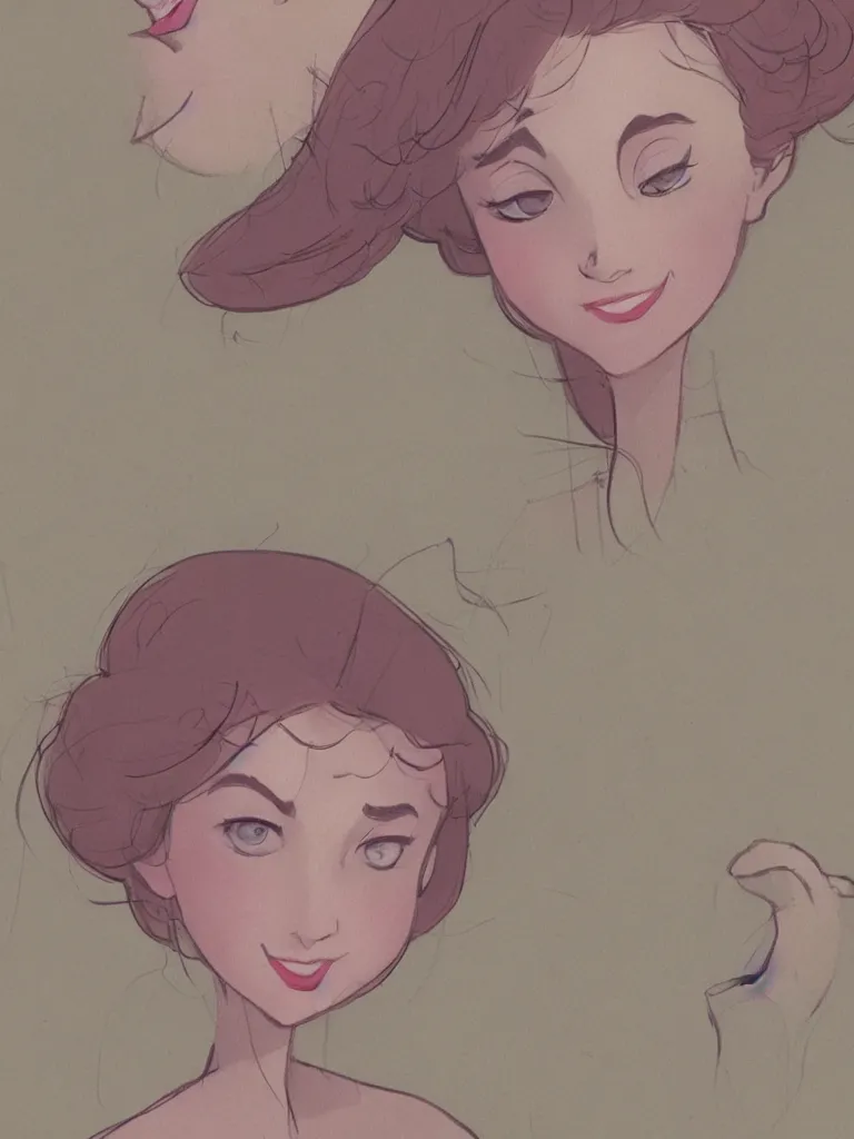 Prompt: blushing beauty by disney concept artists, blunt borders, rule of thirds