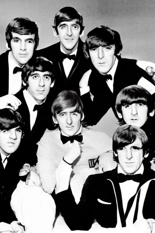 Prompt: james bond and the beatles