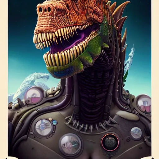 Image similar to Lofi bioPunk portrait tyrannosaurs rex Pixar style by Tristan Eaton Stanley Artgerm and Tom Bagshaw