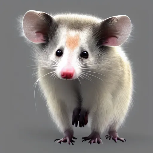 Prompt: HD photo of an opossum lawyer. opossum barrister. opossum legal professional. HD photorealistic digital render.