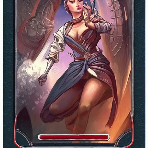 Prompt: a tgv to nice on a magic the gathering playing card, magali villeneuve