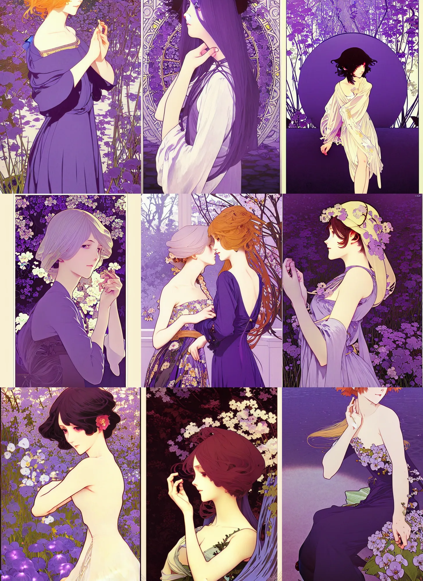 Prompt: very beautiful violet evergarden by ilya kuvshinov and alphonse mucha
