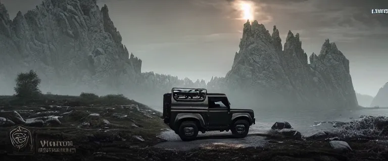 Land Rover Defender 110 (1985), an epic fantasy, | Stable Diffusion ...