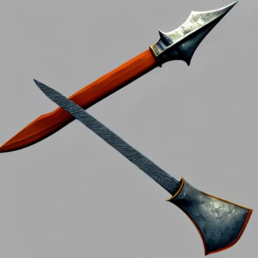 Image similar to Polearm, pike, 3D render, fantasy weapon