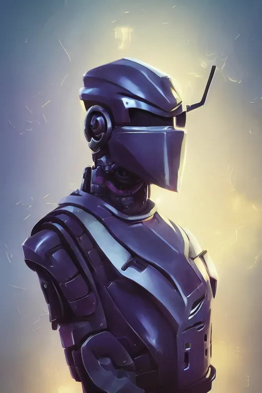 Image similar to epic mask helmet robot ninja portrait stylized as fornite style game design fanart by concept artist gervasio canda, behance hd by jesper ejsing, by rhads, makoto shinkai and lois van baarle, ilya kuvshinov, rossdraws global illumination radiating a glowing aura global illumination ray tracing hdr render in unreal engine 5