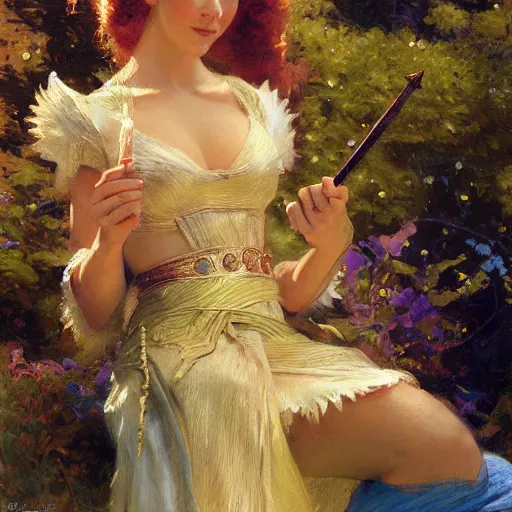 Image similar to female elf princess, sunny, painting by gaston bussiere, craig mullins, j. c. leyendecker