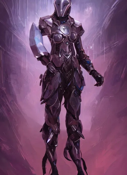 Image similar to of a full body, center frame hyper realistic digital arthero pose of a timepunk war cleric in a futuristic pearl armor, antenna tech helmet, dark gloomy environment. trending on artstation, art by lois van baarle by sung choi by john kirby artgerm style pascal blanche