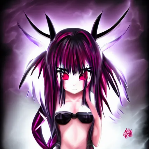 Image similar to demon anime girl