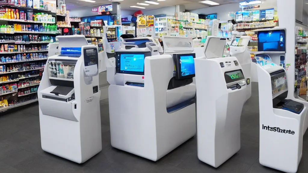 Prompt: instax efficacious convenience store robo - cashier