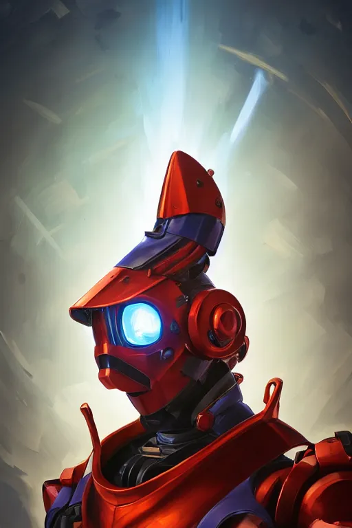 Image similar to epic mask helmet robot ninja portrait stylized as fornite style game design fanart by concept artist gervasio canda, behance hd by jesper ejsing, by rhads, makoto shinkai and lois van baarle, ilya kuvshinov, rossdraws global illumination radiating a glowing aura global illumination ray tracing hdr render in unreal engine 5