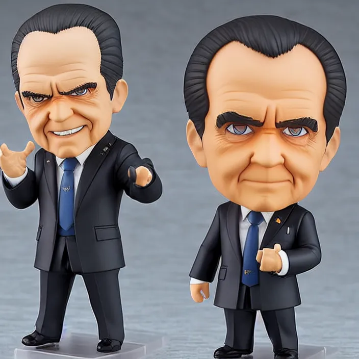 Prompt: Richard Nixon, An anime Nendoroid of Richard Nixon, figurine, detailed product photo