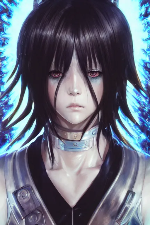 Image similar to portrait Anime girl in cyberpunk trinity blood armor, cute-fine-face, black-hair pretty face, realistic shaded Perfect face, fine details. Anime. realistic shaded lighting by Ilya Kuvshinov katsuhiro otomo ghost-in-the-shell, magali villeneuve, artgerm, rutkowski, WLOP Jeremy Lipkin and Giuseppe Dangelico Pino and Michael Garmash and Rob Rey and Yoshitaka Amano and Thores Shibamoto