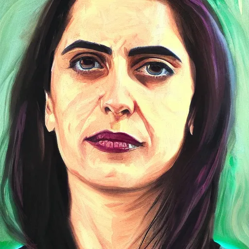 Image similar to portrait of ayelet shaked, rich colors, sharp focus