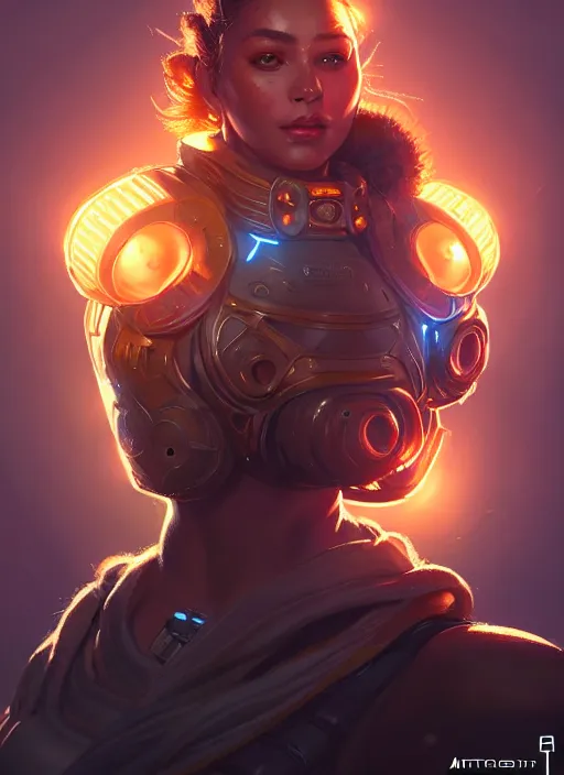 Prompt: portrait of apex legends juggernaut, intricate, elegant, glowing lights, highly detailed, digital painting, artstation, glamor pose, concept art, smooth, sharp focus, illustration, art by artgerm and greg rutkowski, artey freytag