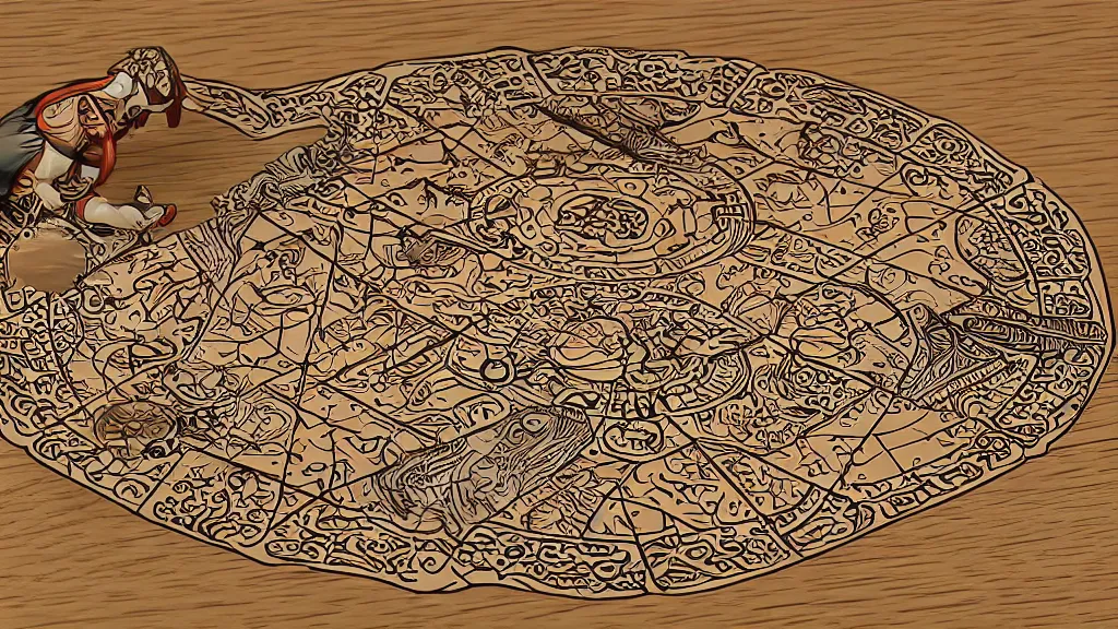 Image similar to grainpunk unrespectable paddle isometric puzzle game, intricate design paddle