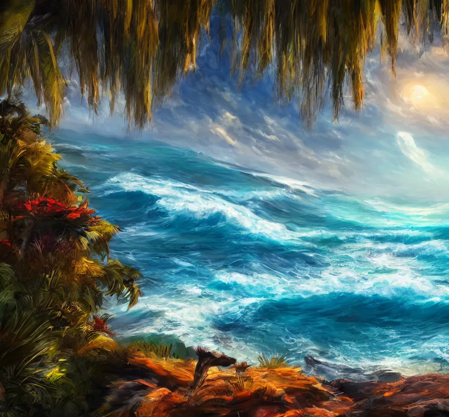Prompt: travel, maori, ocean, abstract, oil painting, unreal engine 5, wallpaper, 8 k, ultra detailed, realistic photo, artstation