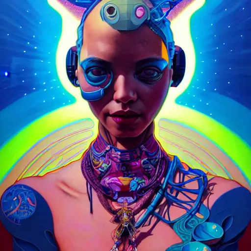 Image similar to high quality high detail portrait of a diesel punk jinx in an alien world, tristan eaton, victo ngai, artgerm, rhads, ross draws, hyperrealism, intricate detailed, alphonse mucha, 8 k, sci - fi, pastel colors, artstation,