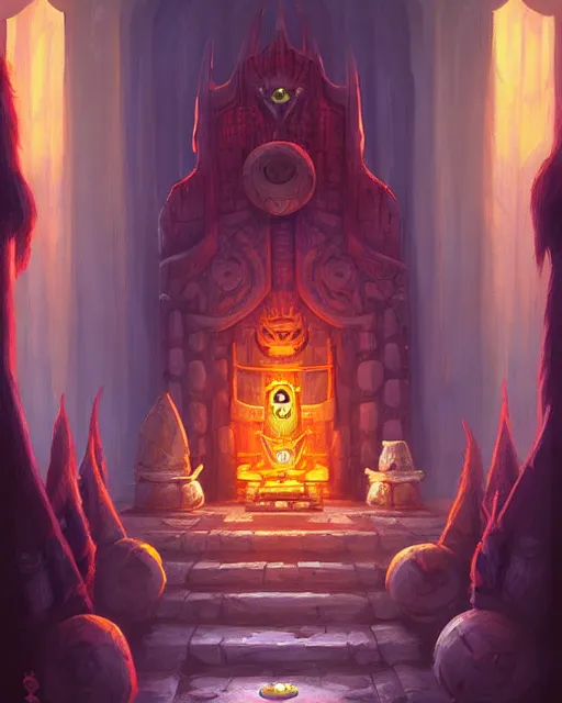 Image similar to Throne Room of the Shaman Owl King, by Andreas Rocha